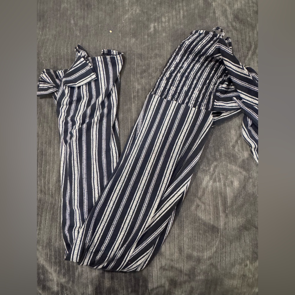 NO Boundaries Striped Women's Jumpsuit-Small